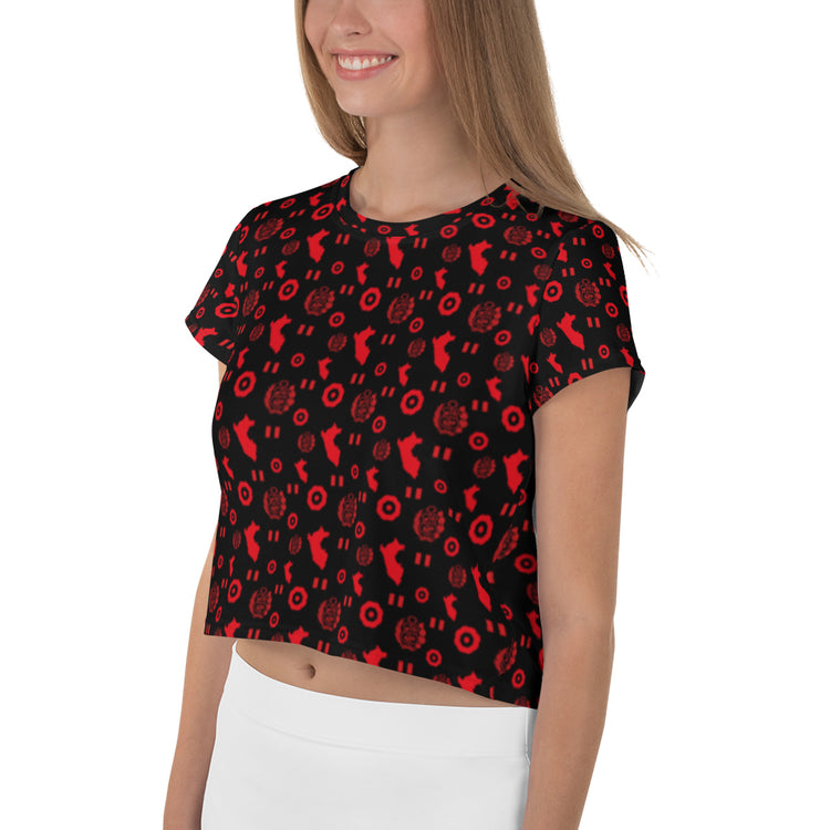 Peruvian Patriot All-Over Print Crop Tee