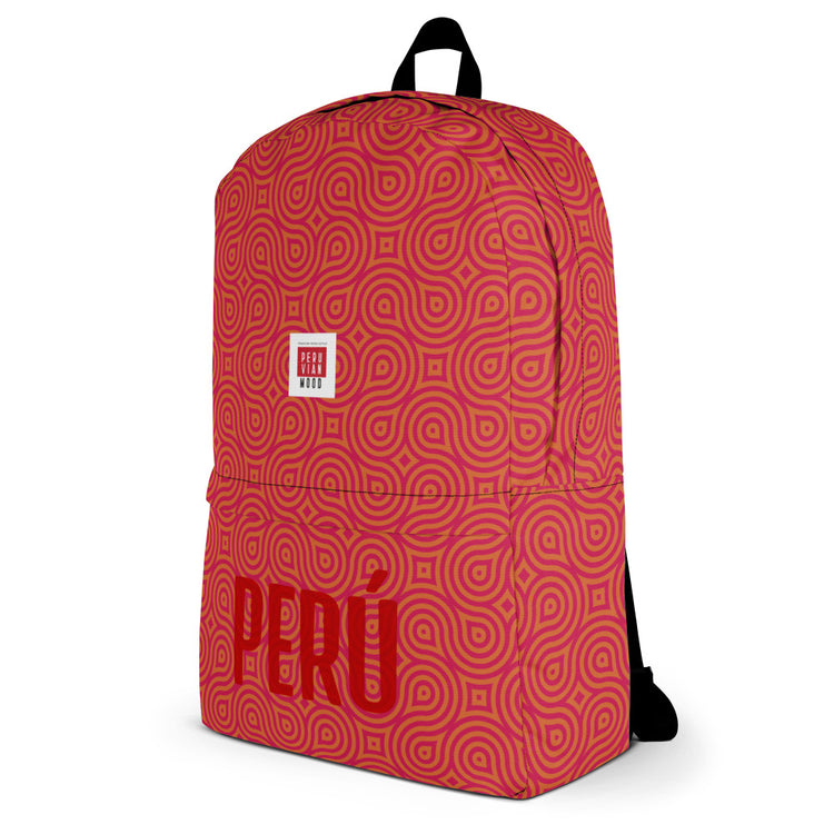 Peru Inka Pattern red Backpack | PeruvianMood
