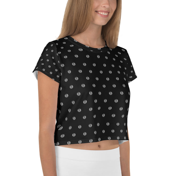 Peru All-Over Print Crop Tee - Mini Escudo Peruano | Woman