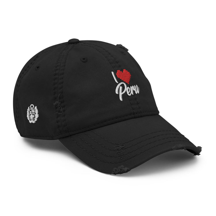 I Love Peru Distressed Hat