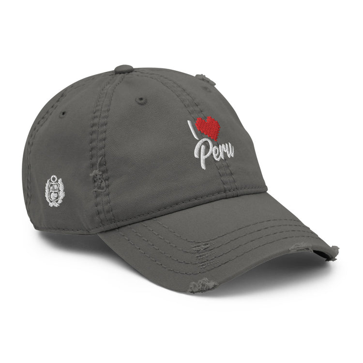 I Love Peru Distressed Hat