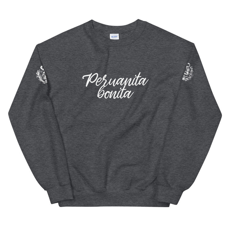 Peruvian Sweatshirt - Peruanita Bonita + Peruvian shield sleeves