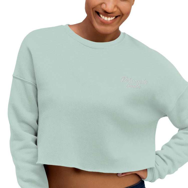 Peruvian Crop Sweatshirt - Peruanita Bonita embroidered