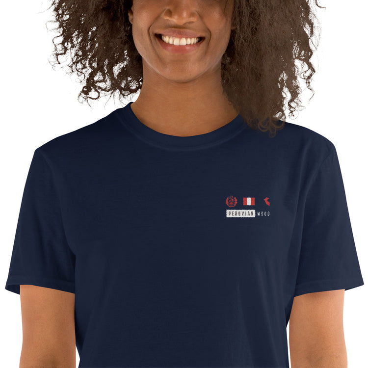 Peru Embroidered Tee | Peruvian national symbols