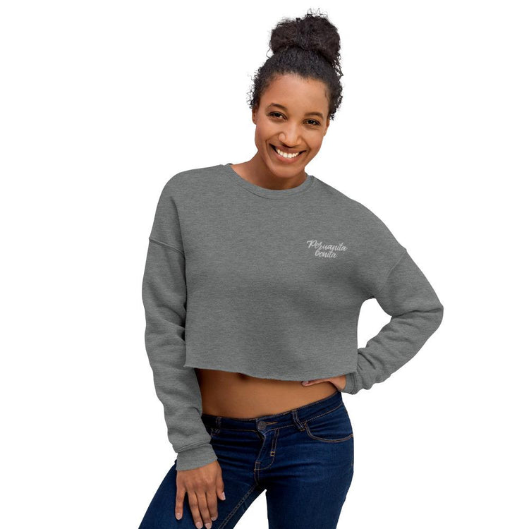 Peruvian Crop Sweatshirt - Peruanita Bonita embroidered