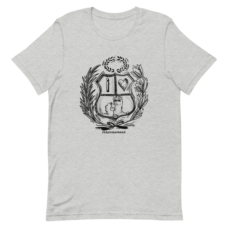 Peru T-Shirt - I Love You Escudo Peruano | Unisex