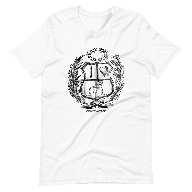 Peru T-Shirt - I Love You Escudo Peruano | Unisex