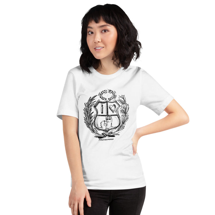 Peru T-Shirt - I Love You Escudo Peruano | Unisex