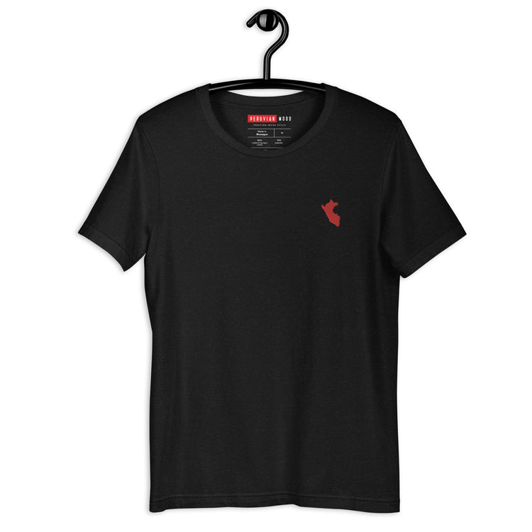 Tshirt Peru Map - Embroidered Unisex