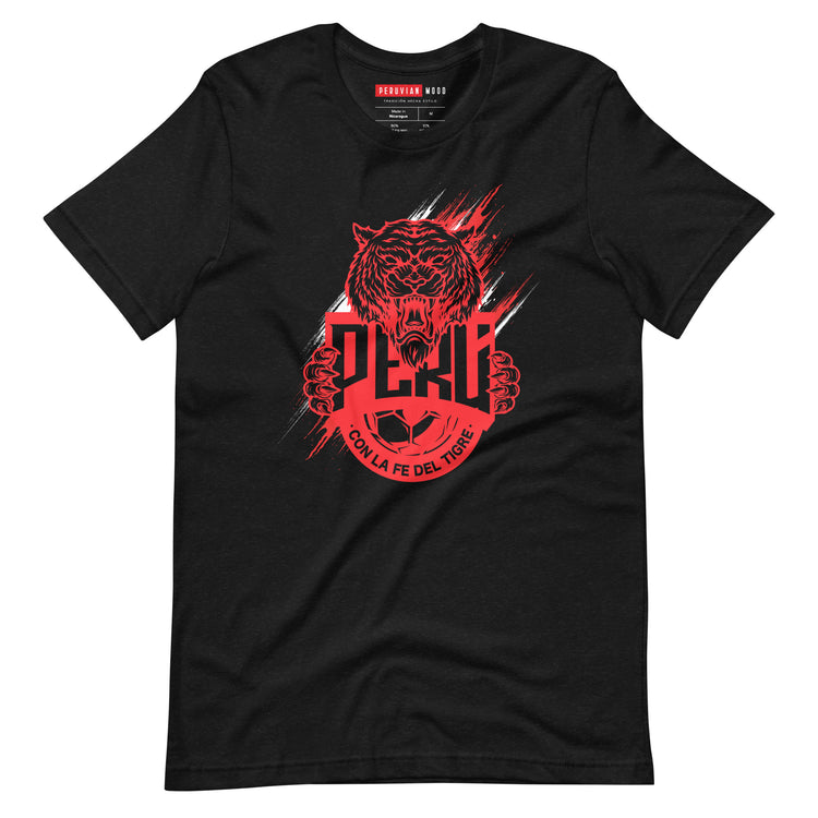 T-shirt Soccer Perú - Con la fe del tigre | Unisex