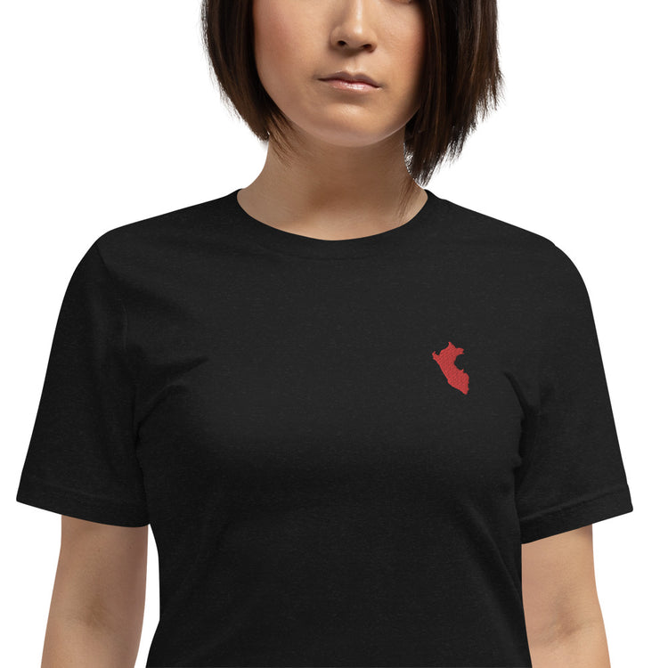 Tee Peru Map - Embroidered Unisex