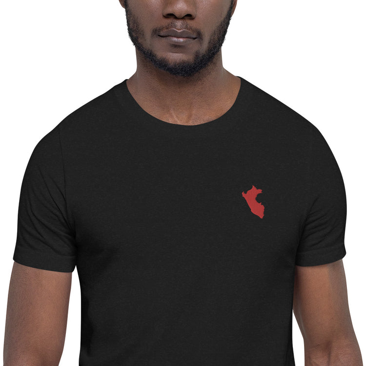 Peruvian Map T-shirt - Embroidered Unisex