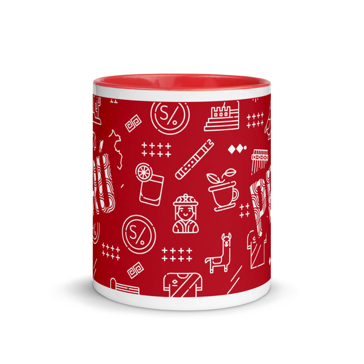 Peru icons - Mug with Color Inside