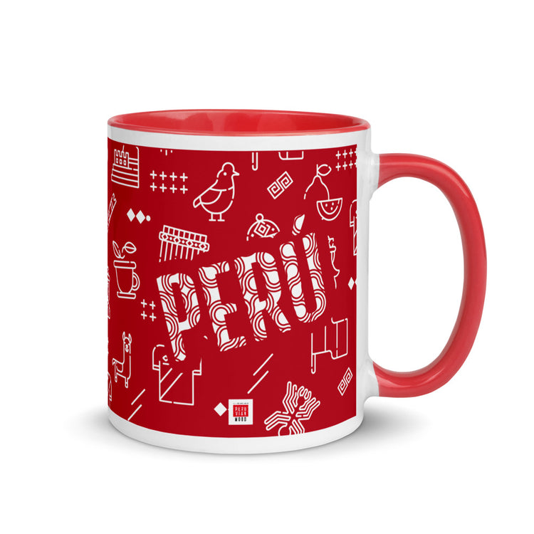 Peru icons - Mug with Color Inside