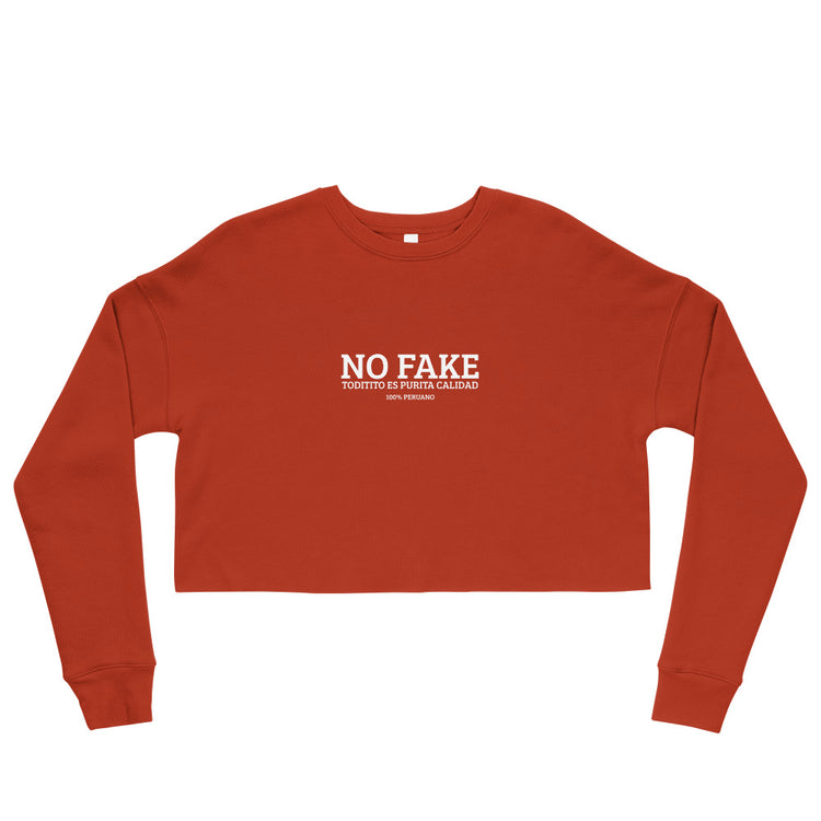 Peru Crop Sweatshirt - No Fake toditito es purita calidad