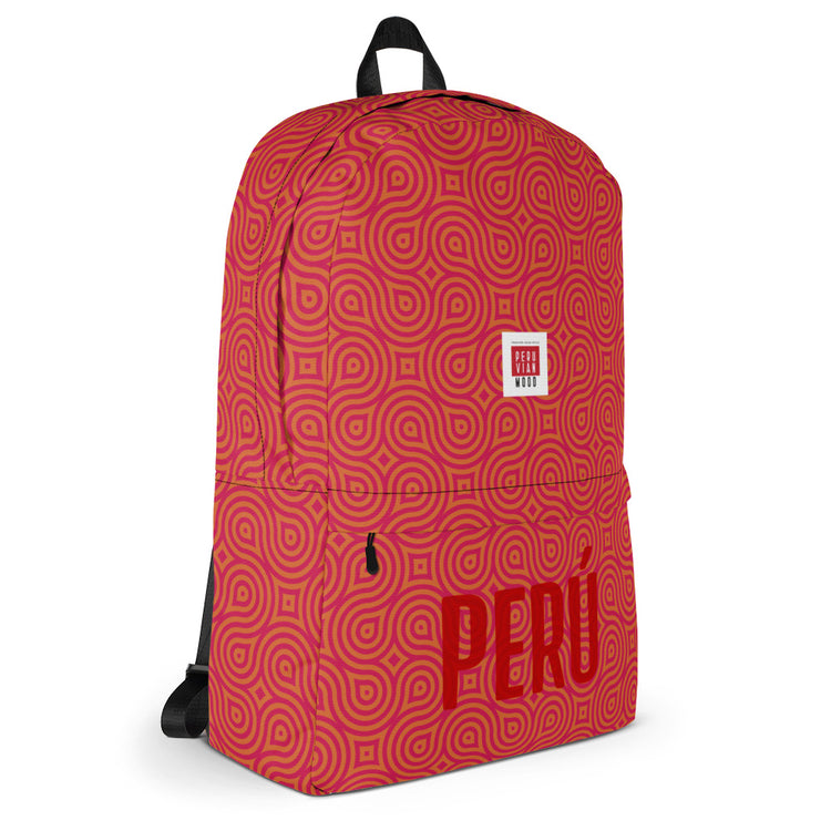 Peru Inka Pattern red Backpack | PeruvianMood