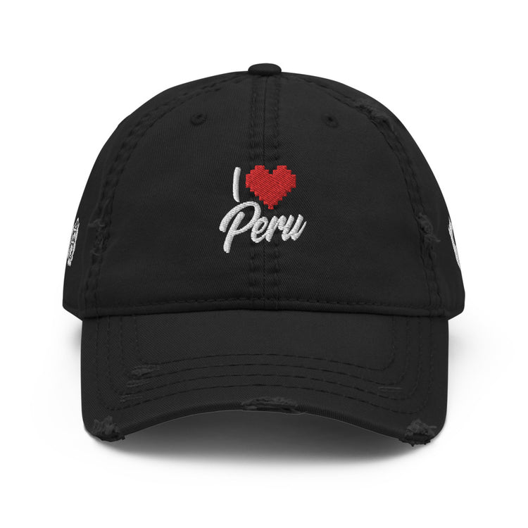 I Love Peru Distressed Hat