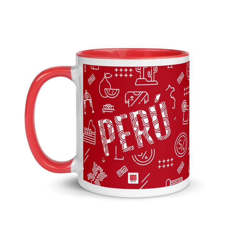 Peru icons - Mug with Color Inside